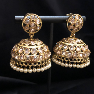 MEHAR Antique Gold Jhumki's