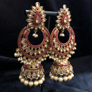 Antique Gold Earrings (Jhumkis) - Golden
