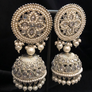 Antique Silver Earring & Tikka Set