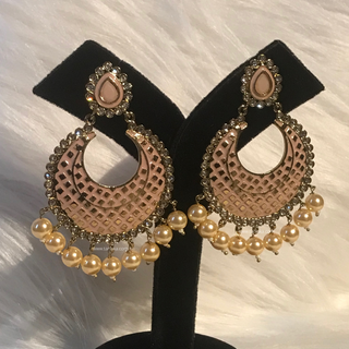 MISHCA Meenakari Earrings - Dusky Taupe